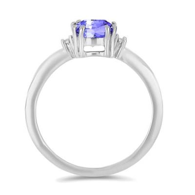 BUY NATURAL TANZANITE GEMSTONE CLASSIC STERLING SILVER RING